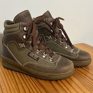 LL BEAN VTG 90’s Goretex Skywalk Brown Leather Hiking Boot Made in Italy Men’s 8